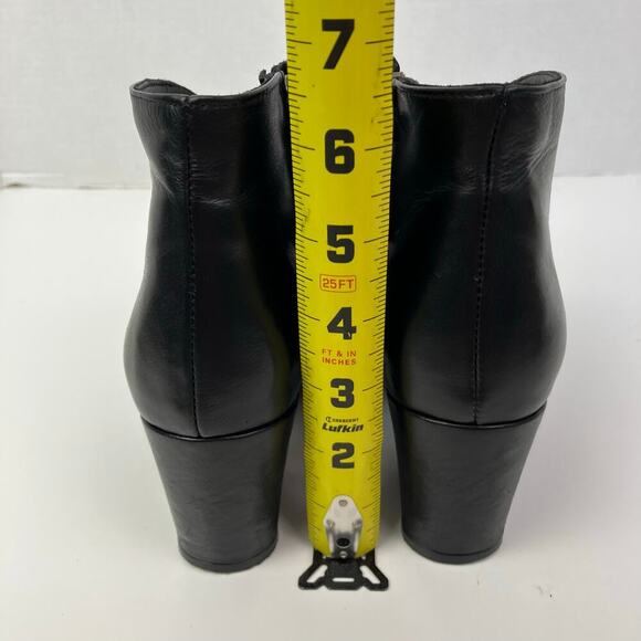 Bueno Sofie Black Leather Heeled Ankle Booties Dress Booties Careerwear Sz 37 - Picture 10 of 16